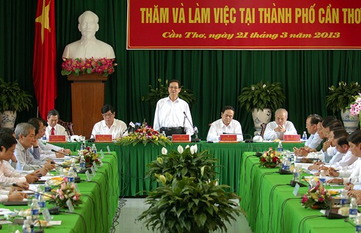 Thủ tướng Nguyễn Tấn Dũng làm việc tại Cần Thơ - ảnh 1